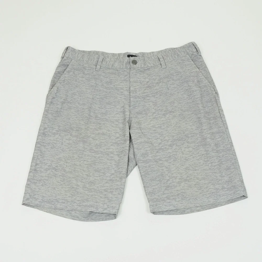 Adidas Golf Shorts Mens 34 Heather Gray Textured Flat Casual Performance Blend